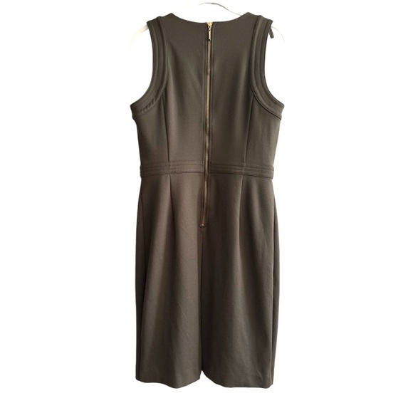 WHBM Luxe Stretch Sleeveless Button Detail Dress Sheath Sergeant Green Size 8 - Picture 8 of 16